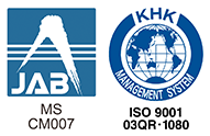 JAB MS CM007、KHK ISO9001 03QR・1080